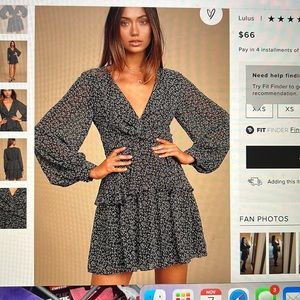 Black floral Lulus dress